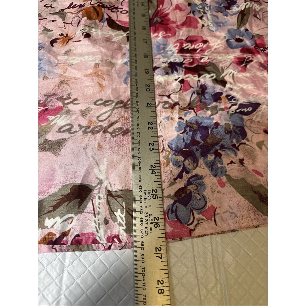 Maggie Sweet Skirt Vintage Pink Floral Pattern Elastic Waist Womens Petite Large - Picture 13 of 15